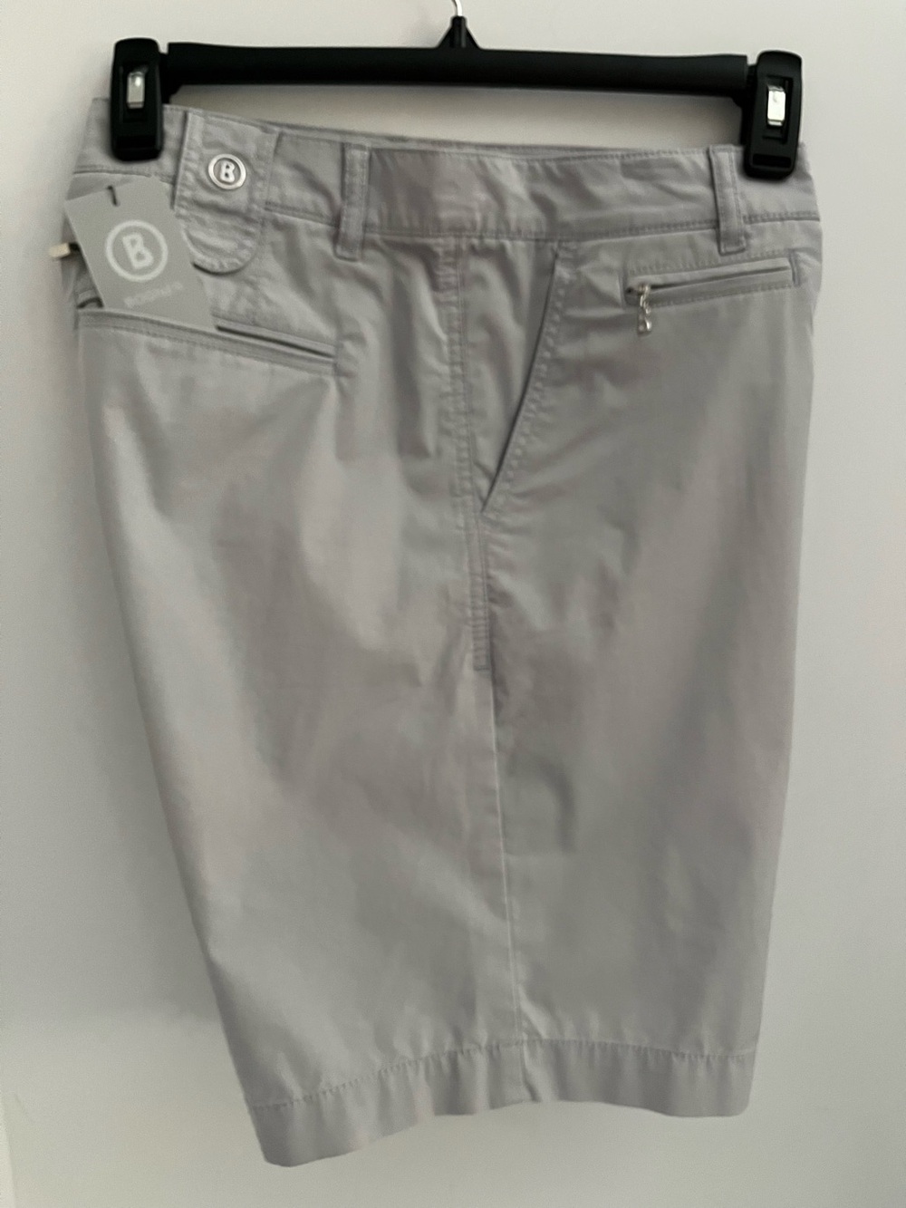 BOGNER JENS-G Everyday Unlined 70% Stretch Cotton Shorts in Light Grey